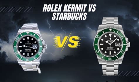 starbucks vs kermit rolex|rolex starbucks bezel colors.